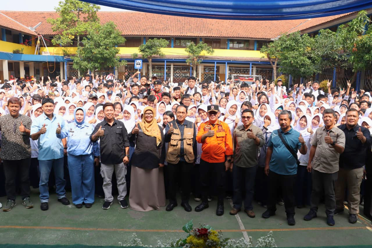 Ancaman Sesar Lembang jadi Perhatian, Ribuan Pelajar Cimahi Ikuti Sekolah Aman Bencana