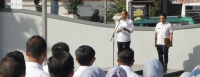 Wakil Walikota Cimahi Pimpin Apel di RSUD Cibabat