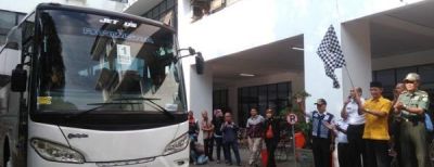 Pemkot Cimahi Lepas 303 Warga Mudik Gratis