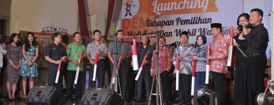 KPU Launching Tahapan Pemilu Cimahi